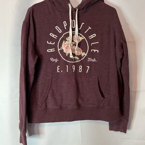 Aeropostale Pink Hoodie with Floral Design